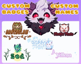 Custom Furry Name Badges: Personalized Fursona PNG (Digital Download)