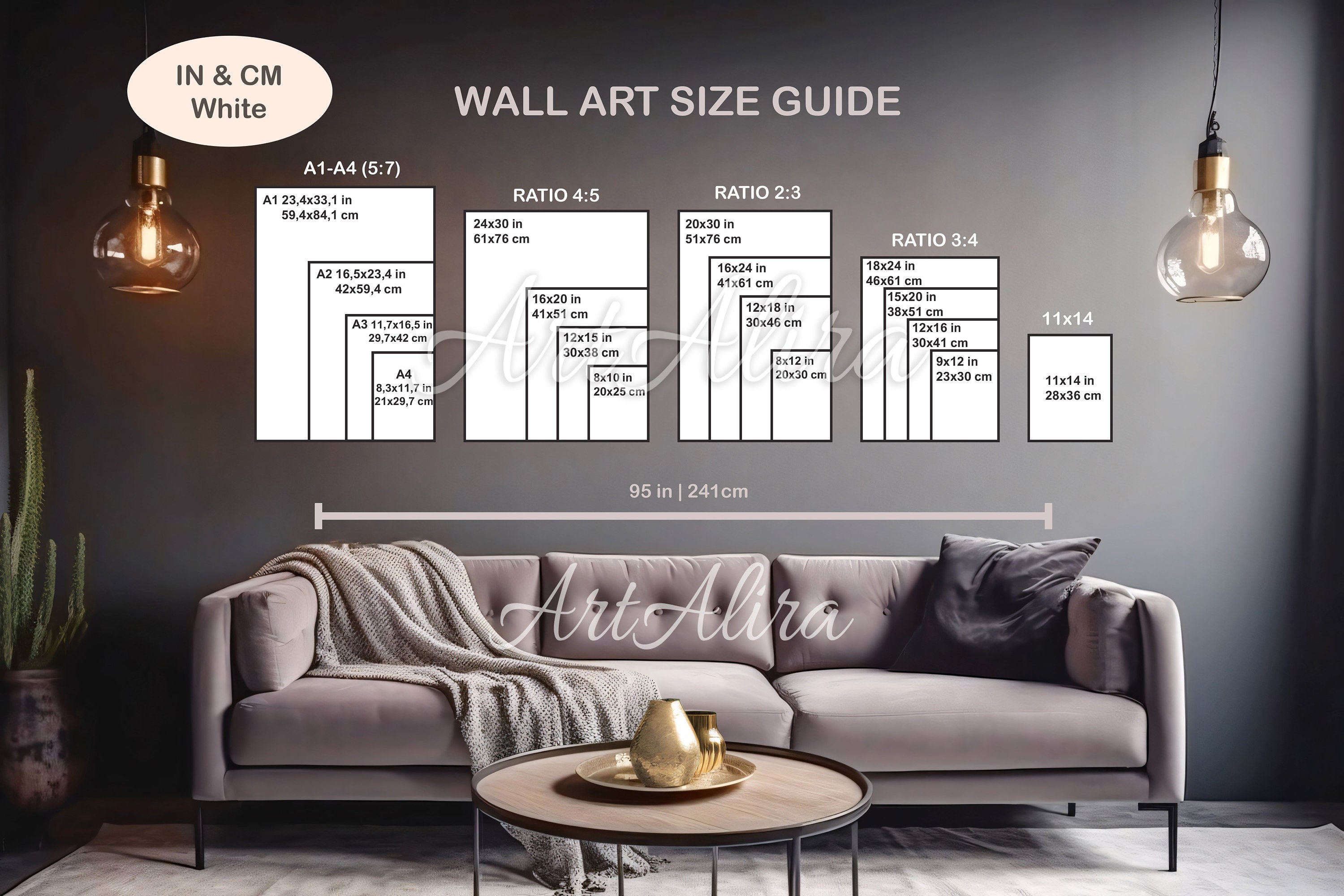 Wall Art Size Guide Aspect Ratio Guide Frame Size Chart Etsy Etsy Canada