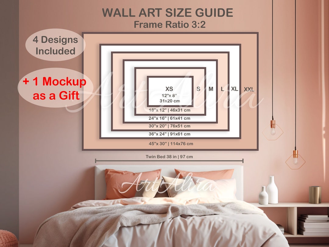 Large Sizes Wall Art Size Guide Horizontal Frame Size Guide Etsy UK