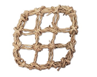 3" x 3" Seagrass Mat - Pack of 3 - Natural Chew & Foraging Part for Birds and Small Pets  - Rabbits, Guinea Pigs, Hamsters, Chinchillas