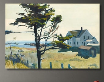 Edward Hopper Bill Latham‘s House, Exhibition Poster, Edward Hopper Wall Art Print, Edward Hopper Canvas Poster, Ready To Hang, Home Decor