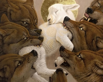 Agnus by Konstantin Korobov Wall Art – Museum Quality Modern Fine Art | Contemporary Spiritual Poster