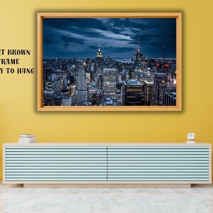 Night View New York City Canvas Art Print, American City Wall Decor