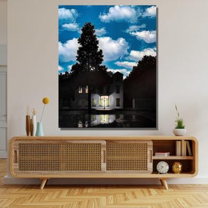 René Magritte The Empire of Light Ready To Hang Canvas,Rene Magritte,Rene Magritte Canvas,Rene Magrite Rolled Print,Magritte Exhibition Art