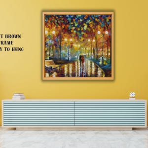 Romantic Couple In Park Painting Canvas Print, Romantic Wall Art,Romantic Canvas,Romantic Canvas Art,Romantic Pictures,Painting Love Canvas