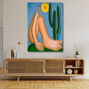 Abaporu by Tarsila Do Amaral Wall Art,Tarsila Do Amaral Print Art,Abaporu Canvas Wall Decor,Brazil Abaporu wall Decor,Tarsila do Amaral Gift