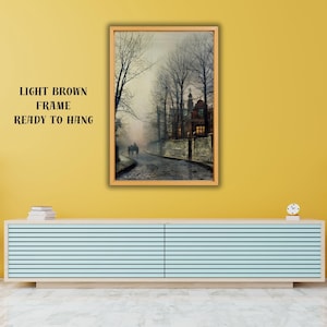 November moonlight by John Atkinson Grimshaw Canvas Wall Art,John Atkinson Grimshaw print ART,John Atkinson Grimshaw Poster,Romanticism