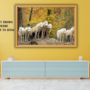 Deadly white wolves Canvas Wall Art Design | Poster Print Decor for Home & Office Decoration,white wolves POSTER or CANVAS READY to Hang