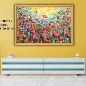 Acrylic field of Flowers Canvas Wall Art Design,Poster Print Decor for Home & Office Decoration,Field POSTER or CANVAS READY to Hang