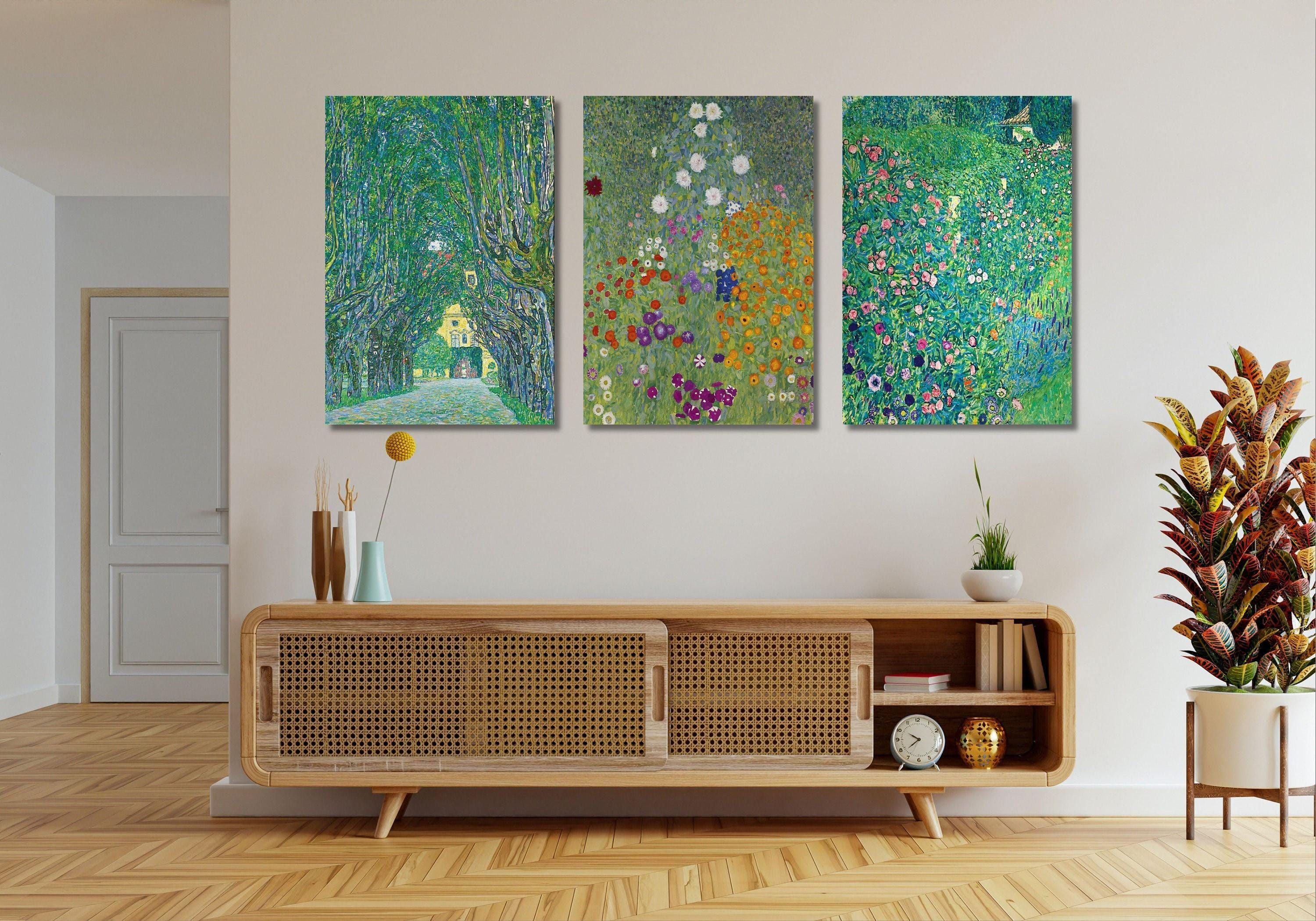 Gustav Klimt Canvas Art Prints, Set of 3, Framed Wall Art - Etsy