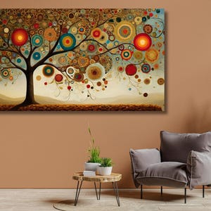 Gustav Klimt Style The Tree of Life Canvas Wall Art,Gustav Klimt Canvas Wall Art,Gustav Klimt The Tree of Life,Gustav Klimt Artwork Canvas