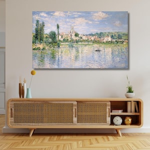 CANVAS ART PRINT Vetheuil in Summer Art Claude Monet Canvas Art Classic Art Reproduction Wall Art Print Monet Nature Print Fine Art Canvas