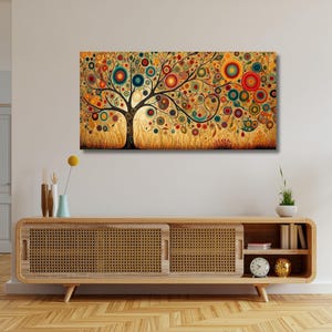 Gustav Klimt Style The Tree of Life Canvas Wall Art,Gustav Klimt Canvas Wall Art,Gustav Klimt The Tree of Life,Gustav Klimt Artwork Canvas