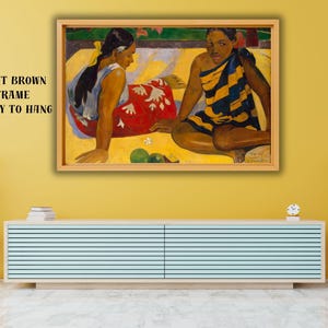 Tahitian Women by Paul Gauguin Oil Painting Art, Paul Gauguin Artwork Print, Paul Gauguin Wall Art, Paul Gauguin Canvas, Paul Gauguin Poster