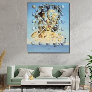 Salvador Dali Galatea of the Spheres Ready To Hang Canvas,Salvador Dali Exhibition Poster Print Surrealism Art,Dali Mysterious Poster Print