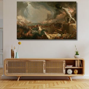 Lienzo impreso de Thomas Cole, El curso del imperio: Arte de destrucción