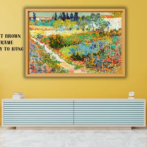 Vincent Van Gogh Canvas Wall Art, Van Gogh A Lane in the Public Garden at Arles Print, Van Gogh Artwork, Framed Poster Print Home Decor