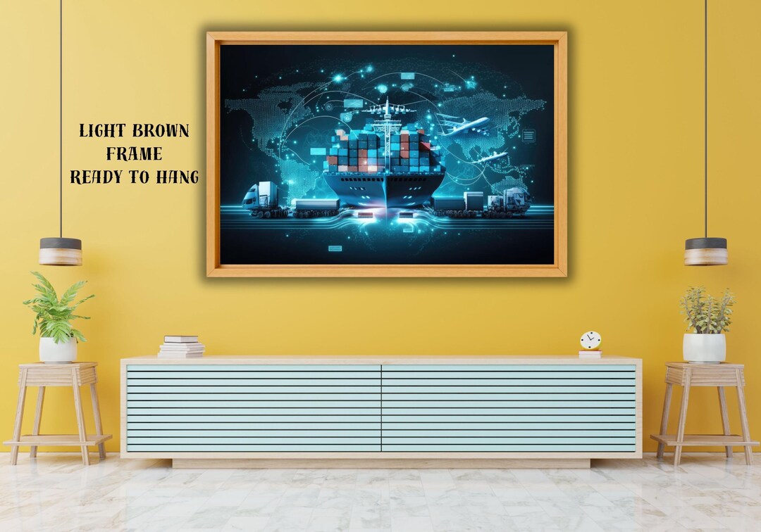 Global Logistics Canvas Art, Transportation Print, Supply Chain Decor ...