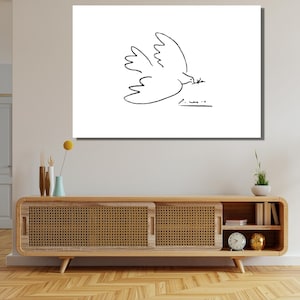 Dove of Peace by Pablo Picasso Ready To Hang Canvas,Dove of Peace (1949) Poster,Dove of Peace Pablo Picasso Canvas,Pablo Picasso Poster Art