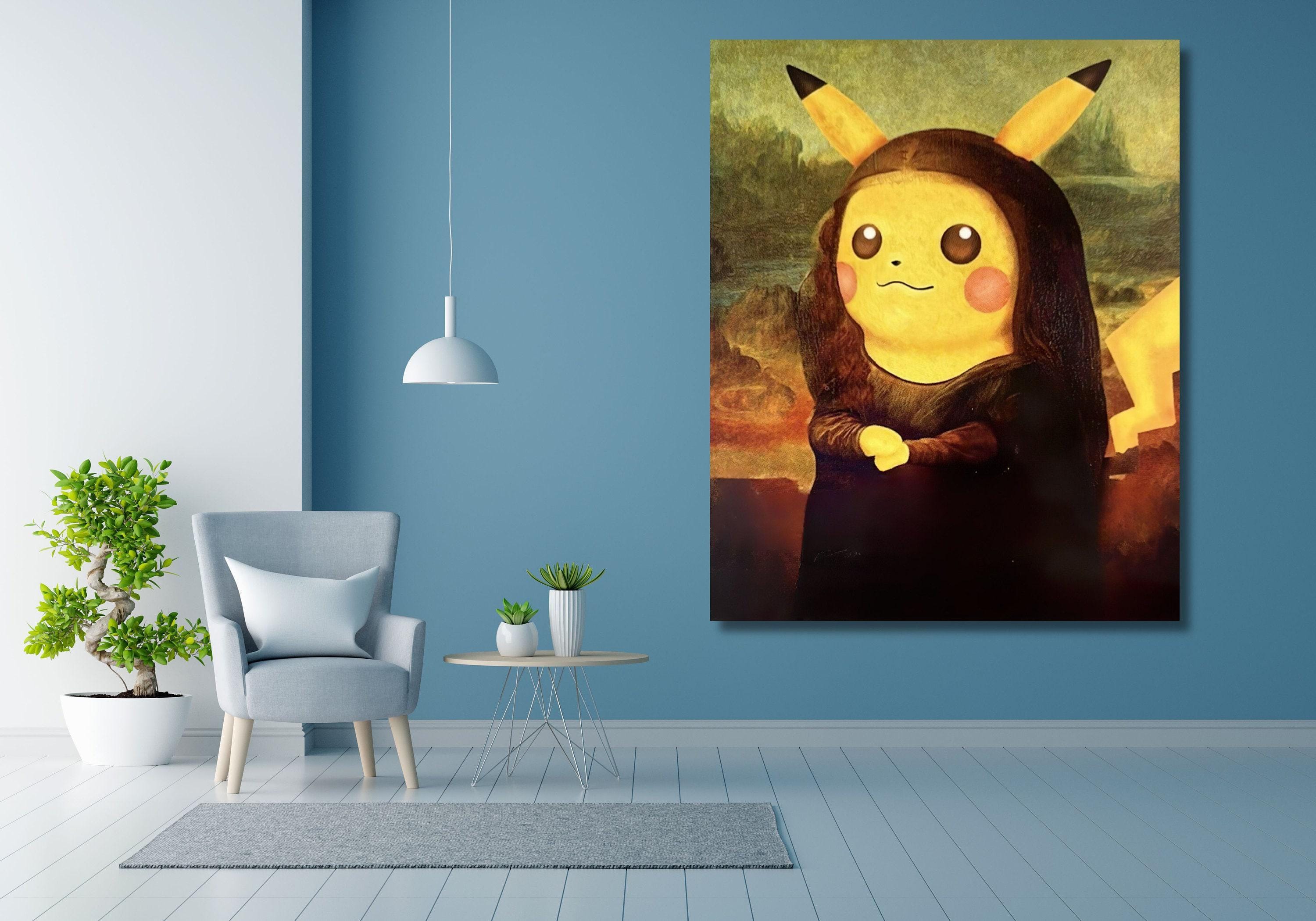 ピカチュウ モナリザ ヴァン・ゴッホ キャンバス 面白いアートプリント