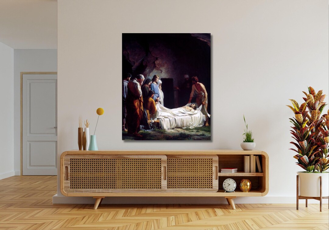 Carl Bloch Burial of Christ Canvas Print, Jesus Wall Art - Etsy