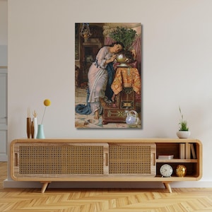 Impresión en lienzo de William Holman Hunt "Isabella y la maceta de albahaca"