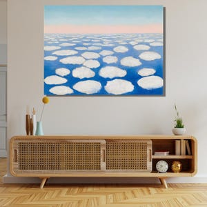 Georgia O'Keeffe "Sopra le nuvole" - Tela pronta da appendere, Cielo sopra le nuvole IV, Paesaggio da parete, Tela di grandi dimensioni, Riproduzione di stampa giclée