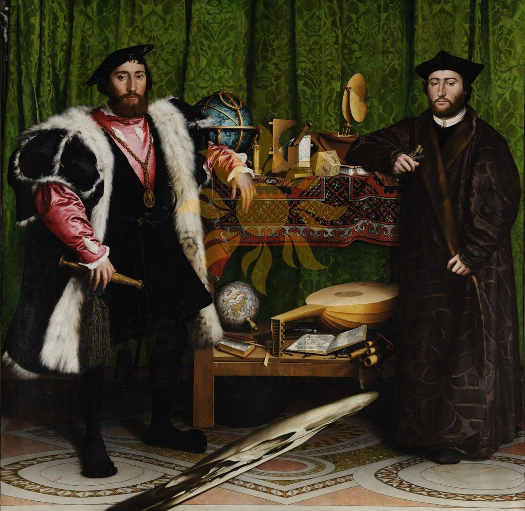 Hans Holbein the Younger : the Ambassadors (1533) Canvas Gallery