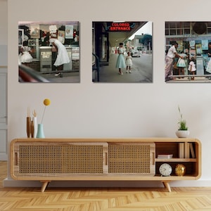 Set Of 3 Gordon Parks Ready To Hang,Drinking Fountain Black Lives Matter African American,Department Store Segregation in the South Colored