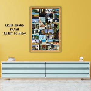 Kunstwerk Collage von Edward Hopper Leinwand Wandkunst, Realismus Kunst, Moderne Amerikanische Kunst, Ausstellungsdruck, Berühmte Vintage Kunst, Geschenkidee