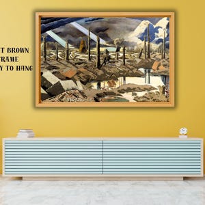 The Menin Road by Paul Nash Wall Art print| Paul Nash art| Paul Nash Poster| Paul Nash print| Paul Nash canvas wall art print|Surrealist Art