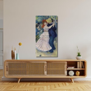 Dance At Bougival by Pierre-Auguste Renoir Classic Fine Art Colorful Canvas Paper Print Wall Art Office Decor Home Decoration Gift Home Art