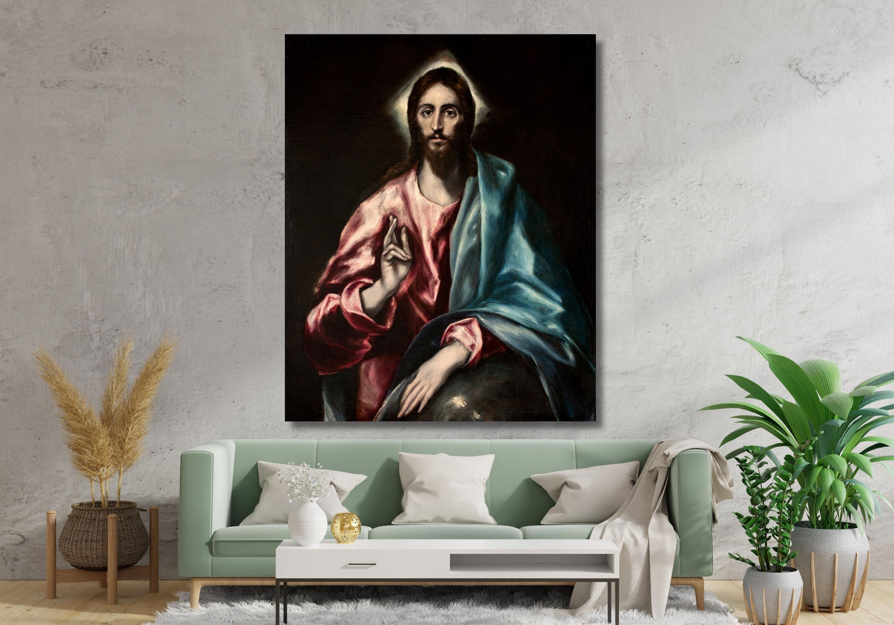 El Greco Christ as Saviour Canvas Print, Art Reproduction - Etsy