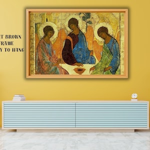 Andrei Rublev The Trinity Ready To Hang Canvas,The Trinity Poster,The Trinity by Andrei Rublev Poster,Andrei Rublev Art Gallery,Andrei Art