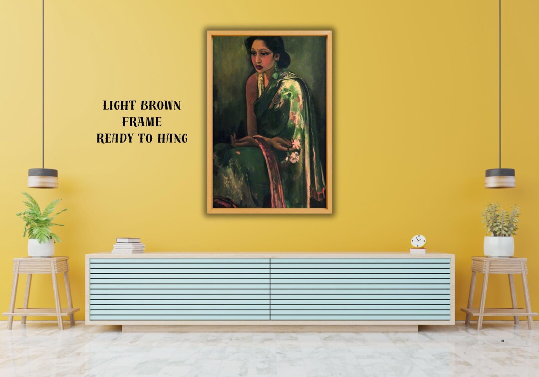 Amrita Sher-gil Print: Sumair Painting, Framed Canvas Wall Art - Etsy