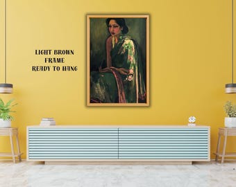 Amrita Sher-Gil Print: Sumair Painting, Framed Canvas Wall Art