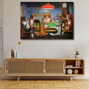 Cani che giocano a poker, pronta da appendere, tela da parete, Cassius Marcellus Coolidge, A Bold Bluff, cani che giocano a poker, poster, cani che giocano a carte
