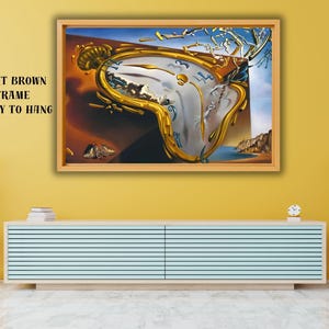 Salvador Dali Melting Watch Canvas Print: Surrealist Art Poster