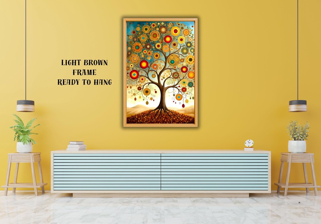 Gustav Klimt Tree of Life Canvas Print, Framed Wall Art - Etsy