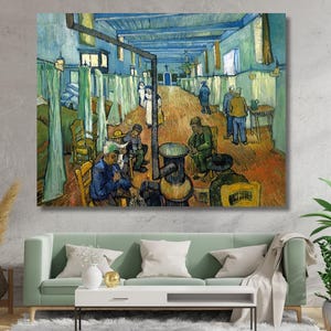 Vincent Van Gogh Ward in the Hospital in Arles Ready To Hang Canvas,Vincent Van Gogh Poster,Vincent Van Gogh Painting,Vincent Van Gogh Print
