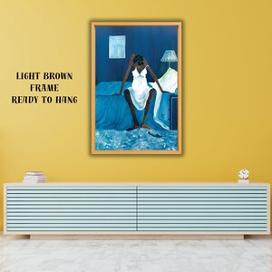 Blue Monday By Annie Lee canvas wall art print, Annie Lee art, Annie Lee Art poster, Annie Lee art print, Blue Canvas Art,Elegant Wall Decor