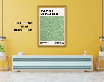 Yayoi Kusama Green Forest Print - Japanese Poster - Abstract Tree Wall Art - Modern Floral Prints - Botanical Home Decor - Green Nature Art