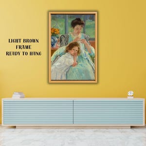 Mary Cassatt Young Mother Sewing (1900) Giclee Fine Art Print,Young Mother Sewing By Mary Cassatt Poster Wall Art,Mary Cassatt Coiffure Art