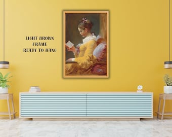 Fragonard Canvas Print, Young Girl Reading, French Art Wall Decor
