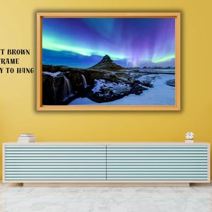 Aurora Borealis Canvas Print, Northern Lights Wall Art, Nature Landscape Canvas Art,Northern Lights Canvas, Aurora Wall Art,Aurora Borealis
