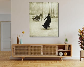 Vintage Horse Trainer Art Print, Felix Thiollier 1899, Ready to Hang Canvas