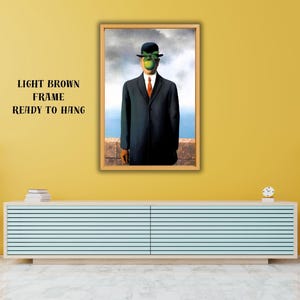 René Magritte The Son of Man (1964) Rene Magritte Canvas Print, Surreal Rene Magritte Canvas poster,Surreal Print,Rene Apple Surreal poster