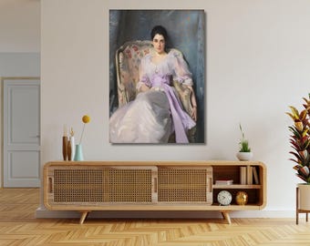 Lady Agnew of Lochnaw Canvas Art Print, John Singer Sargent Wall Decor