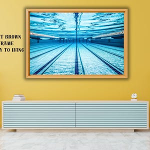 Swimming Wall Art, Swimming Pool Canvas Print, Swimmer Gift, Swimming Canvas Art,Women Swimming Art,Woman Floating in Water Canvas Print