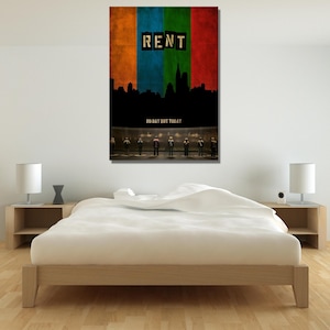 RENT Musical Ready To Hang Canvas, RENT Musical Inspired Fan Art, Rent Musical Poster, West End Broadway Play Theatre Vintage Posters Print